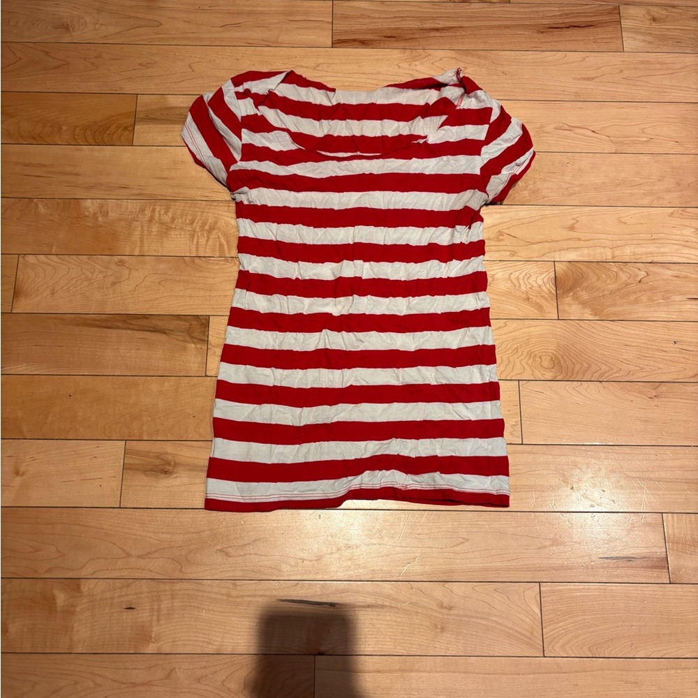 Red and White Striped T-Shirt